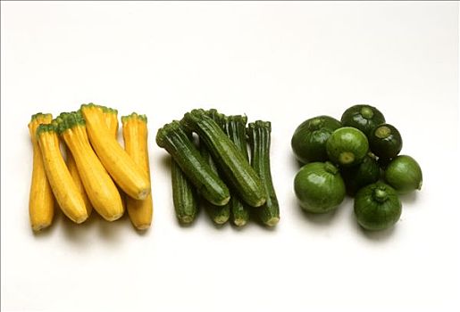 嫩蔬菜,黄色,绿色,圆,小西葫芦