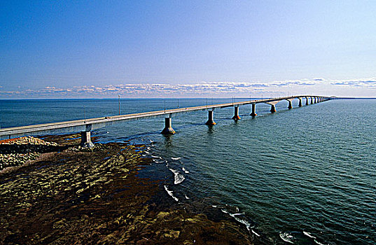 联邦大桥,爱德华王子岛,新布兰斯维克,诺森伯兰郡,海峡,加拿大