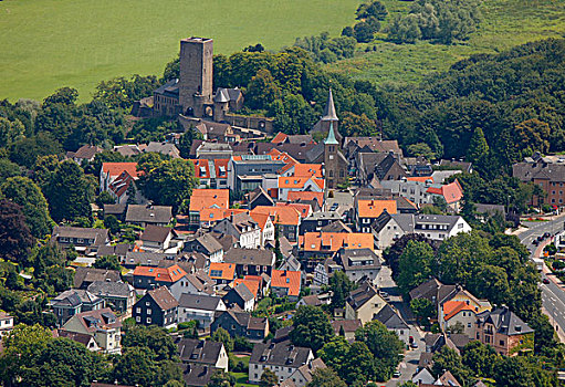 城堡,哈丁跟,区域,北莱茵威斯特伐利亚,德国,欧洲