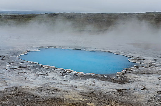 特写,蓝色,地热,水塘,冰岛