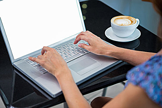 女人,咖啡,笔记本电脑,咖啡馆