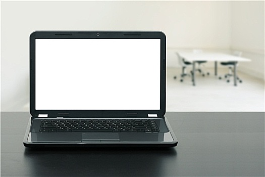笔记本电脑,留白,显示屏,木桌子,办公室