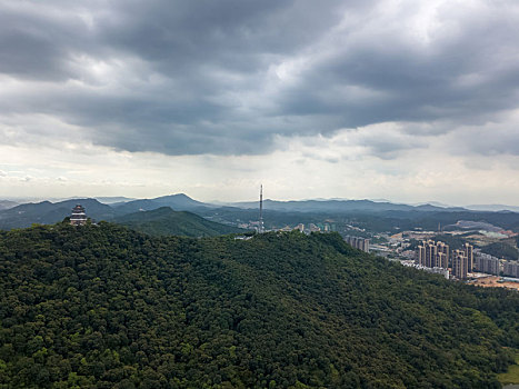 广东惠州西湖风景名胜区高榜山景区航拍风光