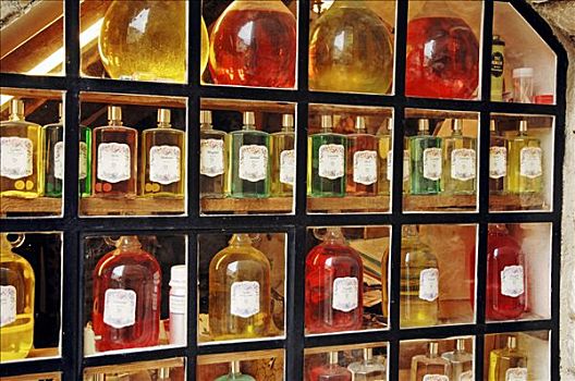 瓶子,香水,橱窗,阿尔卑斯滨海省,法国南部,法国,欧洲