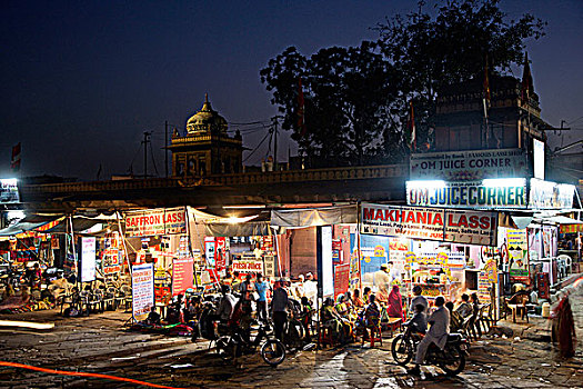 印度,拉贾斯坦邦,区域,市场,黎明