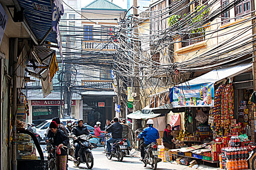 街景,河内,越南,亚洲