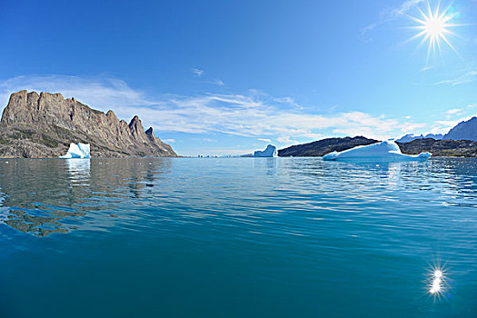 冰山,山,格陵兰