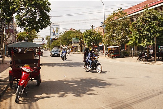 热闹街道,收获,柬埔寨