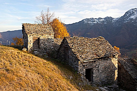 传统,石头,农场,房子,靠近,瑞士,欧洲