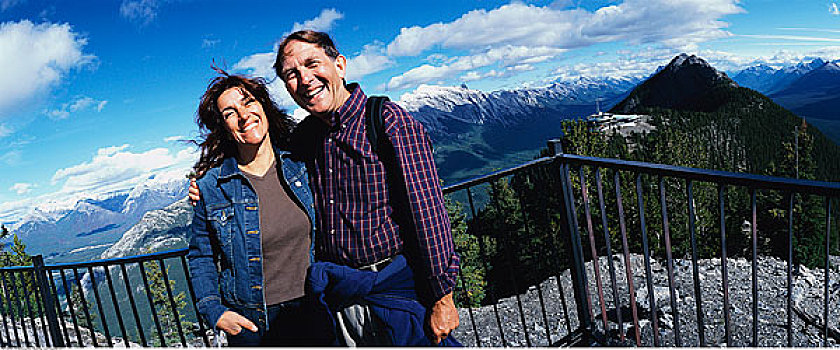 伴侣,山,暸望,班芙国家公园,艾伯塔省,加拿大
