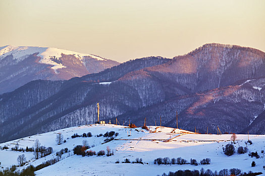 漂亮,阿尔卑斯山,冬天,全景,航拍