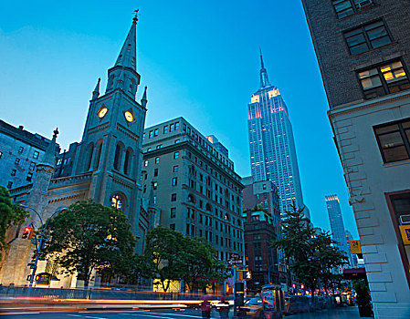 帝国大厦,高校,教堂,第五大街,纽约,美国
