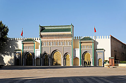 手工艺,门口,苏丹国,宫殿,入口,皇家,摩洛哥,非洲