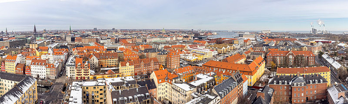 哥本哈根,航拍,全景