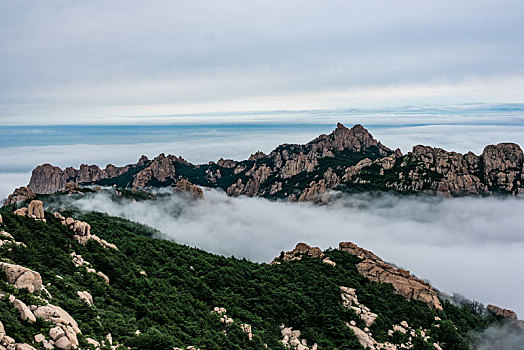 中国山东青岛崂山景区云海