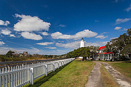 北卡罗来纳,哈特拉斯角,国家海岸,灯塔,海岸