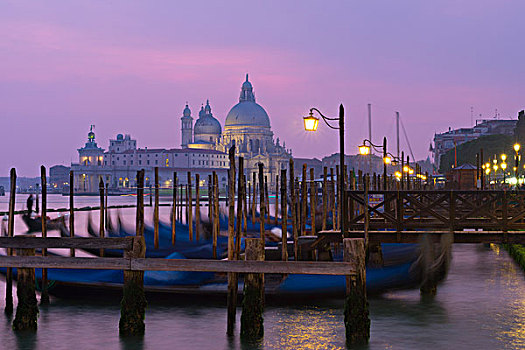 圣玛丽亚教堂,行礼,小船,威尼斯,威尼托,意大利,欧洲