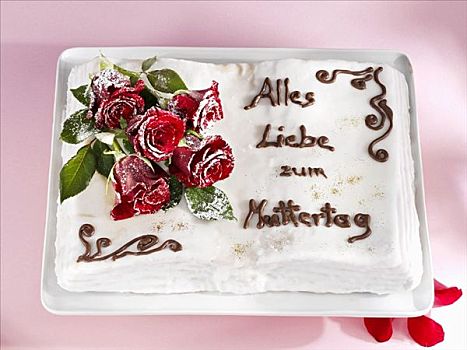母亲节蛋糕,玫瑰