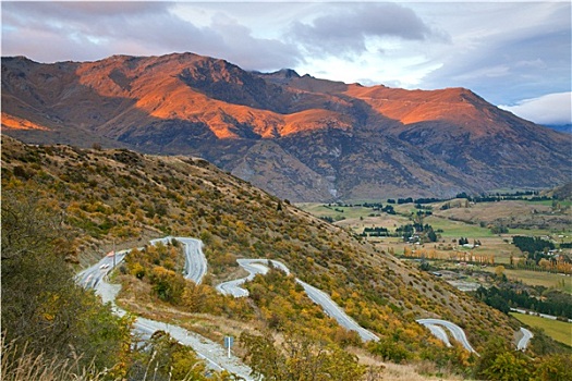 公路,山脉,新西兰