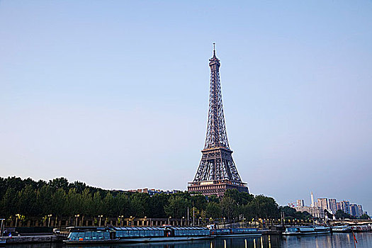 塔,河边,埃菲尔铁塔,塞纳河,巴黎,法国
