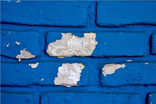 彩色,破损,蓝色,墙,乌拉圭
