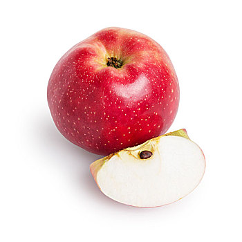 一个,红苹果,隔绝,白色背景,背景