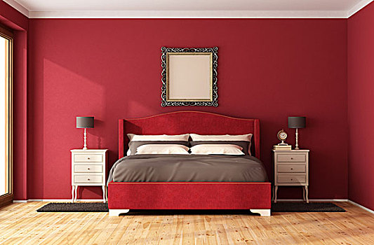 红色,经典,卧室