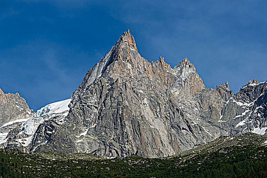 山,顶峰,上萨瓦,隆河阿尔卑斯山省,法国,欧洲