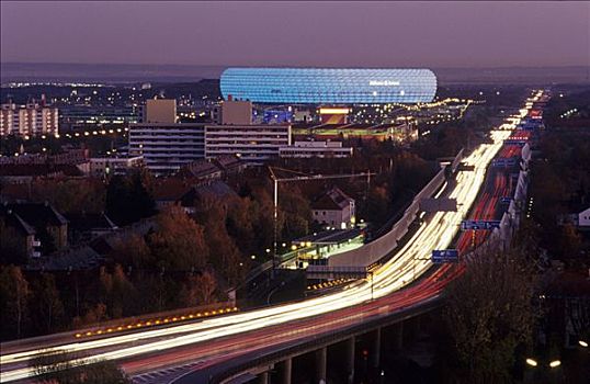 高速公路,慕尼黑,巴伐利亚,德国,欧洲