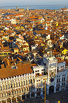风景,文艺复兴,钟楼,圣马克广场,威尼斯,威尼托,区域,意大利,欧洲