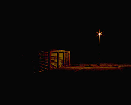 光亮,区域,展示,小,公园,车库,黑色,夜晚,诺丁汉,英国,2005年