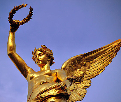 金色,天使,花环,纪念建筑,正面,维也纳