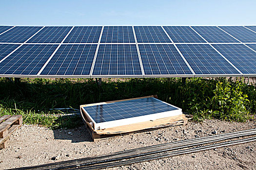 太阳能电池板,车站,施工