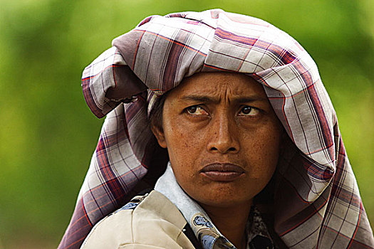 头像,女人,中心,印度尼西亚,八月,2007年