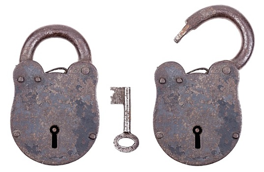 中世纪,挂锁,钥匙