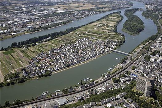 莱茵河,岛屿,地区,风景,莱茵兰普法尔茨州,德国,欧洲