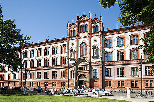 大学,建筑,罗斯托克,德国