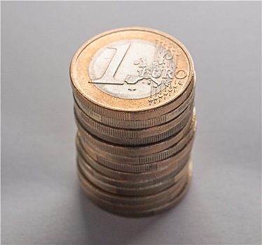 许多,一欧元,硬币