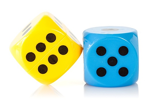 黄色,蓝色,游戏,骰子