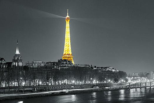 塞纳河,埃菲尔铁塔,巴黎,法兰西岛,法国,欧洲