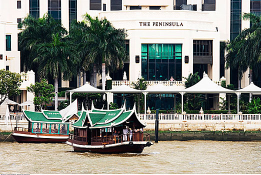河,出租车,湄南河,泰国
