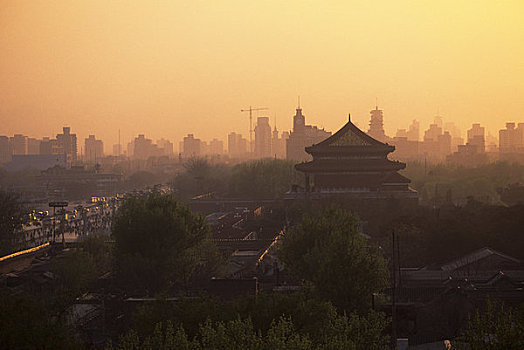 中国,北京,故宫,日落