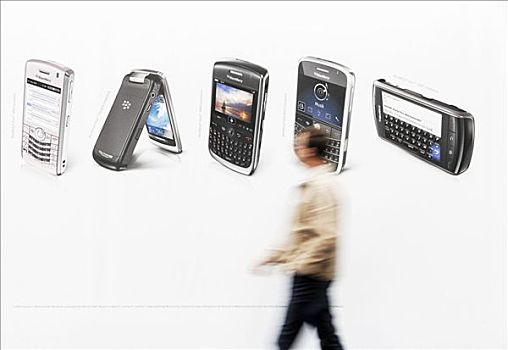 黑莓手机,广告,用电脑,商展,汉诺威,德国