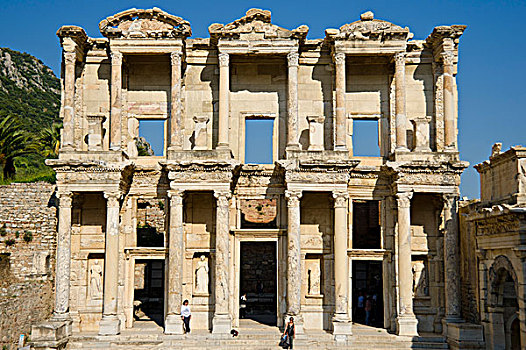 塞尔萨斯图书馆,以弗所,古希腊,城市,罗马,西部,海岸,小亚细亚,靠近,省,土耳其