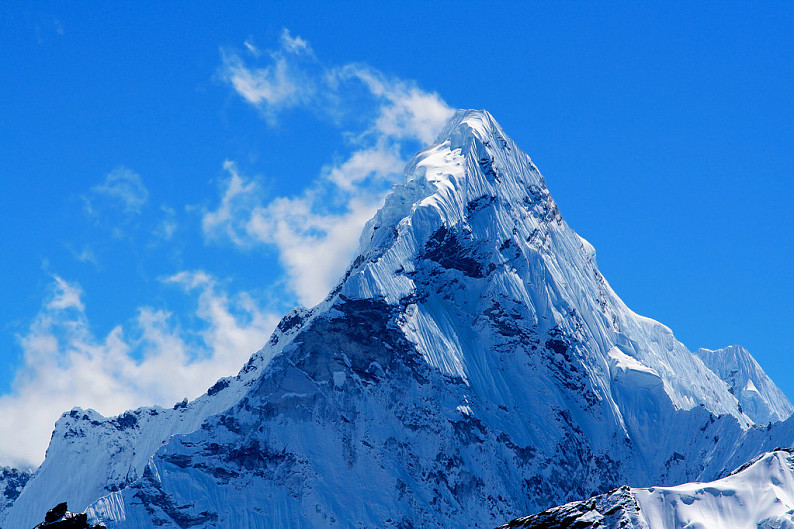 珠穆朗玛峰全景图图片