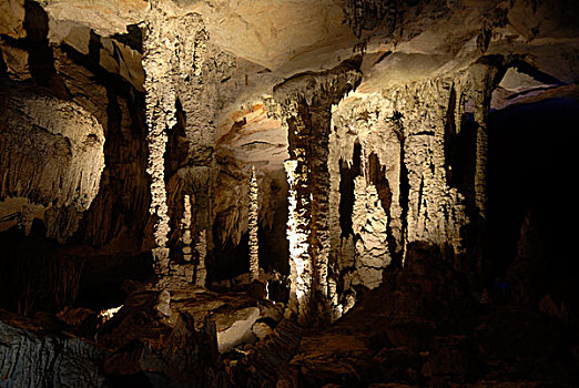 钟乳石,洞穴,自然保护区,省,老挝,东南亚,亚洲