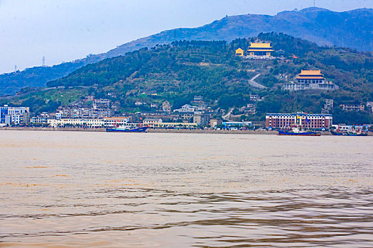 象山,石浦,码头,山海,全景,船,轮船,海面,大海,石浦渔港,天空