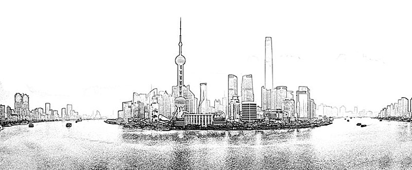 上海建筑線條