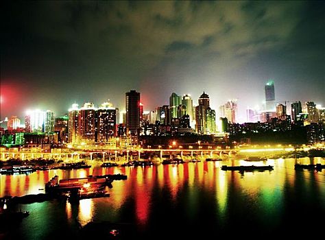 場景,重慶,城市,長江,河