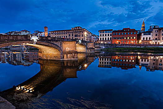 桥,建筑,阿尔诺河,佛罗伦萨,托斯卡纳,意大利